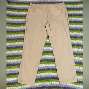 Gap Cotton Linen Blend XXL Beige Tapered Leg Elastic Waist Pants EUC Beach